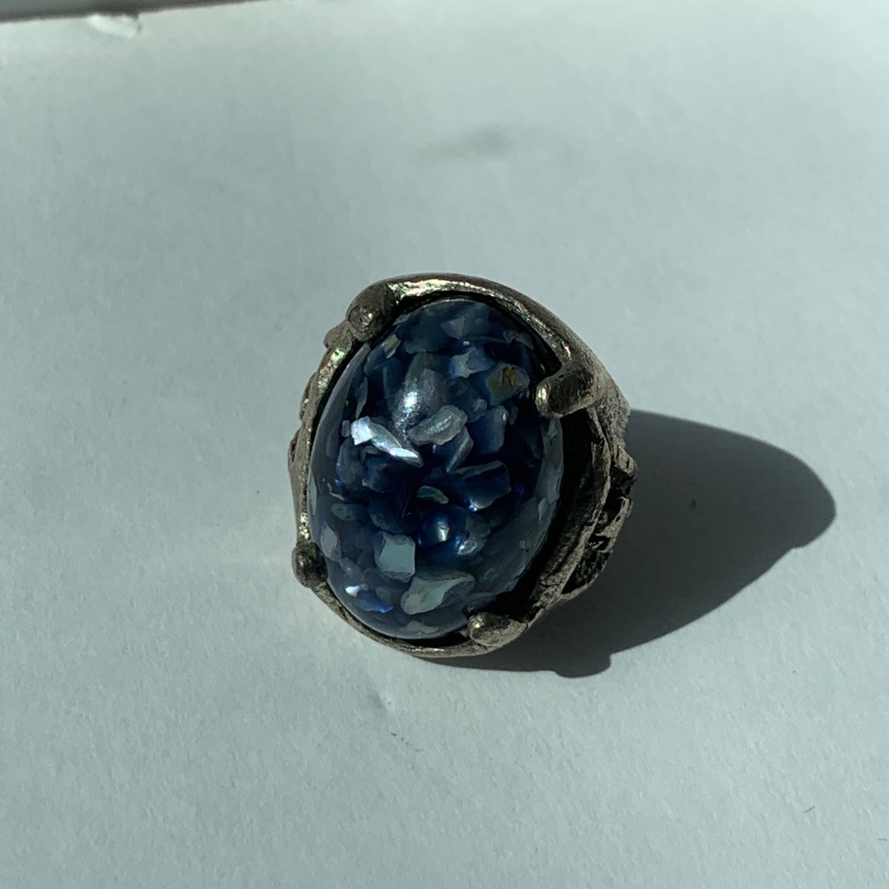 Vintage sterling silver and gem stone ring.